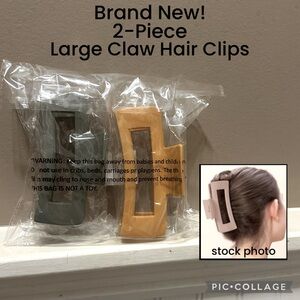 NWT x2 Large Claw Hair Clips